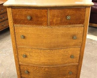 Oak Bow Front High Chest with Gallery and Low Chest with Mirror

Auction Estimate $200-$400 – Located Inside