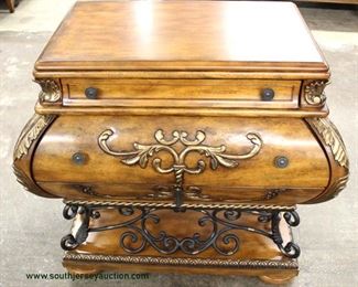 Contemporary Mahogany Finish 2 Drawer Carved Decorator Bombay Style Commode with Iron Decorative Base

Auction Estimate $100-$300 – Located Inside

