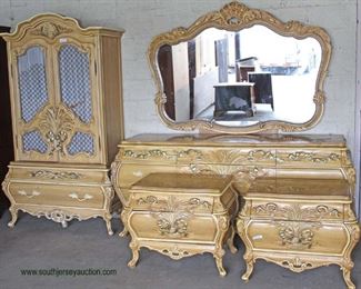  “Roma Style” Italian 5 Piece Bedroom Set – maybe offered separate

Auction Estimate $300-$600 – Located Dock

  