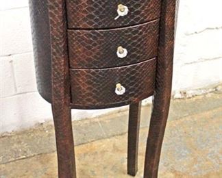  Snake Skin Style 3 Drawer Decorator Stand

Auction Estimate $50-$100 – Located Inside 