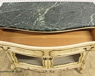  Marble Top 1 Drawer 2 Door Decorator Country French Style Server

Auction Estimate $200-$400 – Located Inside 
