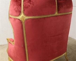  BEAUTIFUL French Style Carved Gold Painted Red Upholstered Button Tufted Hooded Settee

Auction Estimate $1000-$2000 – Located Inside 