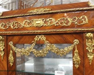  NICE French Style Marble Top Burl Mahogany Display Cabinet with Applied Bronze

Auction Estimate $200-$400 – Located Inside

  