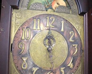  ANTIQUE Mahogany Tall Case Grandfather Clock with Brass Face and Moon and Sun Dial in Original Found Condition

Auction Estimate $300-$600 – Located Inside 