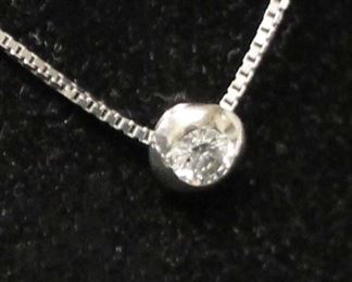  14 Karat White Gold 18” Necklace with .20 CTW Diamond Pendant

Auction Estimate $300- $500 – Located Inside 