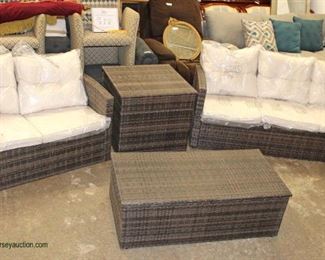  NEW 4 Piece All Weather All Season Wicker Lounge Set with Self Storing Table and Coffee Table for Pillows

Auction Estimate $300-$600 – Located Inside

  
