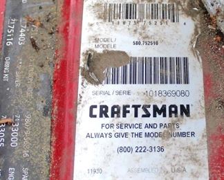  Craftsman Power Washer

Auction Estimate $20-$100 – Located Field 