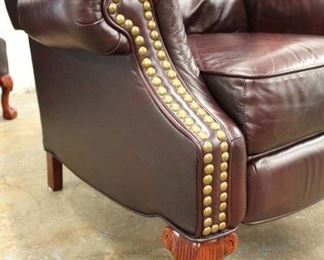  Great Pair of Hancock and Moore Style Reclining Leather Chairs with Queen Anne Carved Legs and Brass Tacked (gently used and tags were removed)

Located Inside – Auction Estimate $ _____________

  