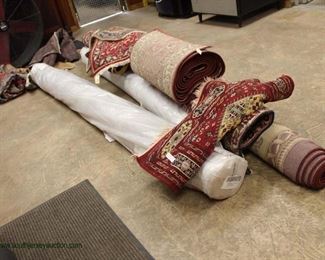  NEW CLEAN and Gentley Used

Assortment of Rugs and Carpets from Room Size, Runner and Small !!

Don't be Late – Located Inside – Auction Estimate $  great deal

  