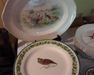 Christmas bird plates