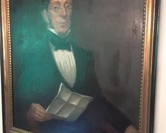 Oil on canvas, portrait of a gentleman
