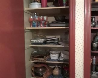 Pantry filled with kitchenware