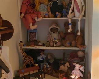 Toys, dolls, stuffed animals, old and newer