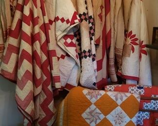 Great selection of vintage and antique quilts