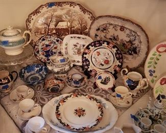 Great selection of 19th century English ceramics