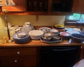 Many sets of plates