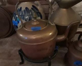 Gooseneck copper kettle