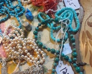 Coral, turquoise, jade, fayx pesrls, and more