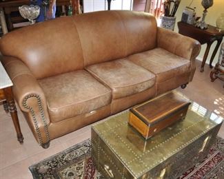 leather sofa for someone's man cave or den