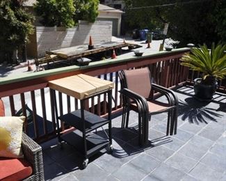 folding butcher block table