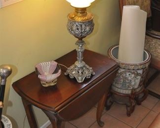 mahogany drop leaf side table
