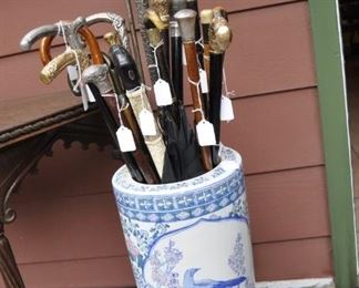 A collection of 19th Century canes