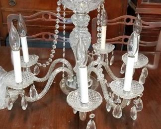 Crystal 6 light chandelier $250 