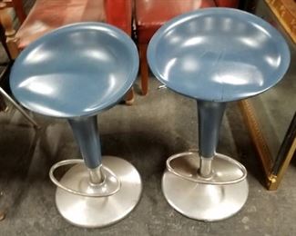 (2) Authentic Herman Miller Magis Bombo  Original (not reproduction) Slate blue plastic adjustable chairs (1 has damage) $350 for pair