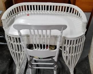 Wicker desk with chair Was $195 now $100