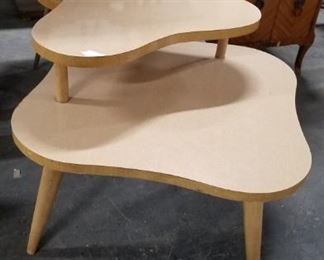 MCM Formica on wood 2 tiered table WAS $395 now $150