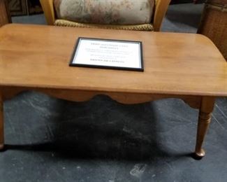 Lane solid wood coffee table Was $150 Now $75
