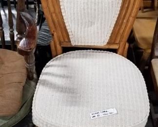 Wicker/Rattan fabric padded chair $50