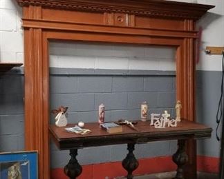7' Solid red oak fireplace mantle was $1195 Now $600
