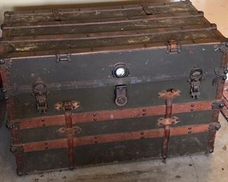 Antique Flat top Trunk