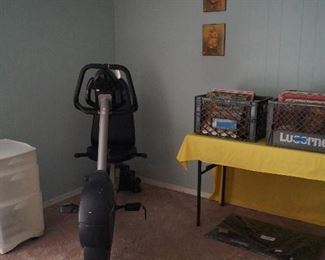 records, exercise equipment
