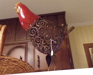 Metal Red Neck Rooster