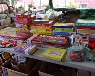 vintage Games and Toys - in the Patio Room