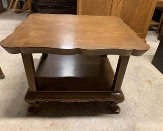 Solid wood end tables (2) 1950s