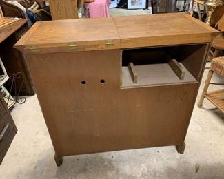 Back of record cabinet