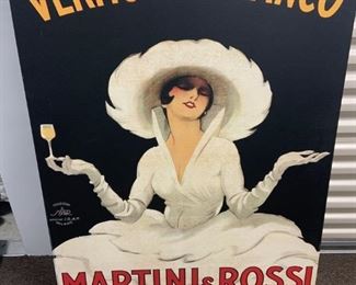 Italian advertising posters on canvas