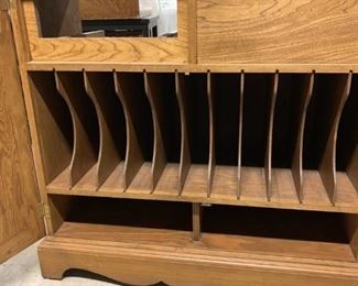 Front of record cabinet
