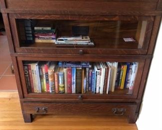 Globe book case with drawer on the bottom, this was always a low style 2 stacker.  $500.00 