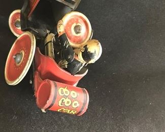 Louis Marx & Co.  CAR tin litho wind-up toy totally functional with excellent color.   $500.00