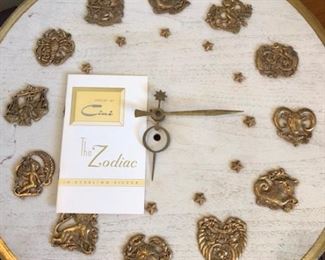 CINI ZODIAC CLOCK c.1950's $150.00