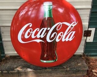 1 of 4 Vintage 1950’s Coke Button Signs.