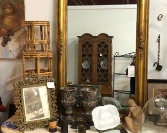 Antique Mirror, Antique sideboard