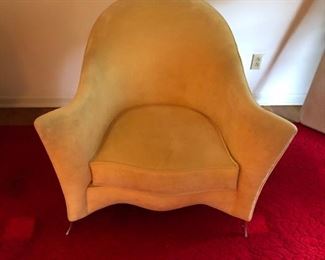 modern velvet club chair