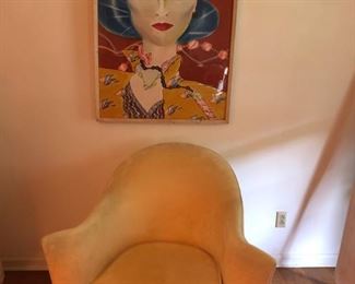 large mid century portrait
