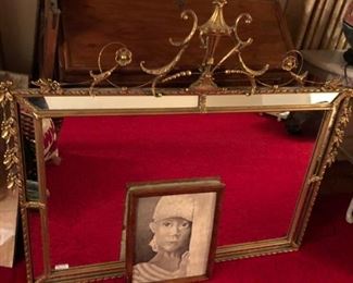 1930's mirror and original charcoal