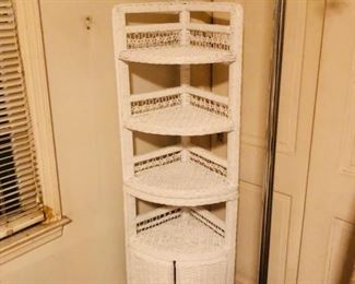 wicker corner unit